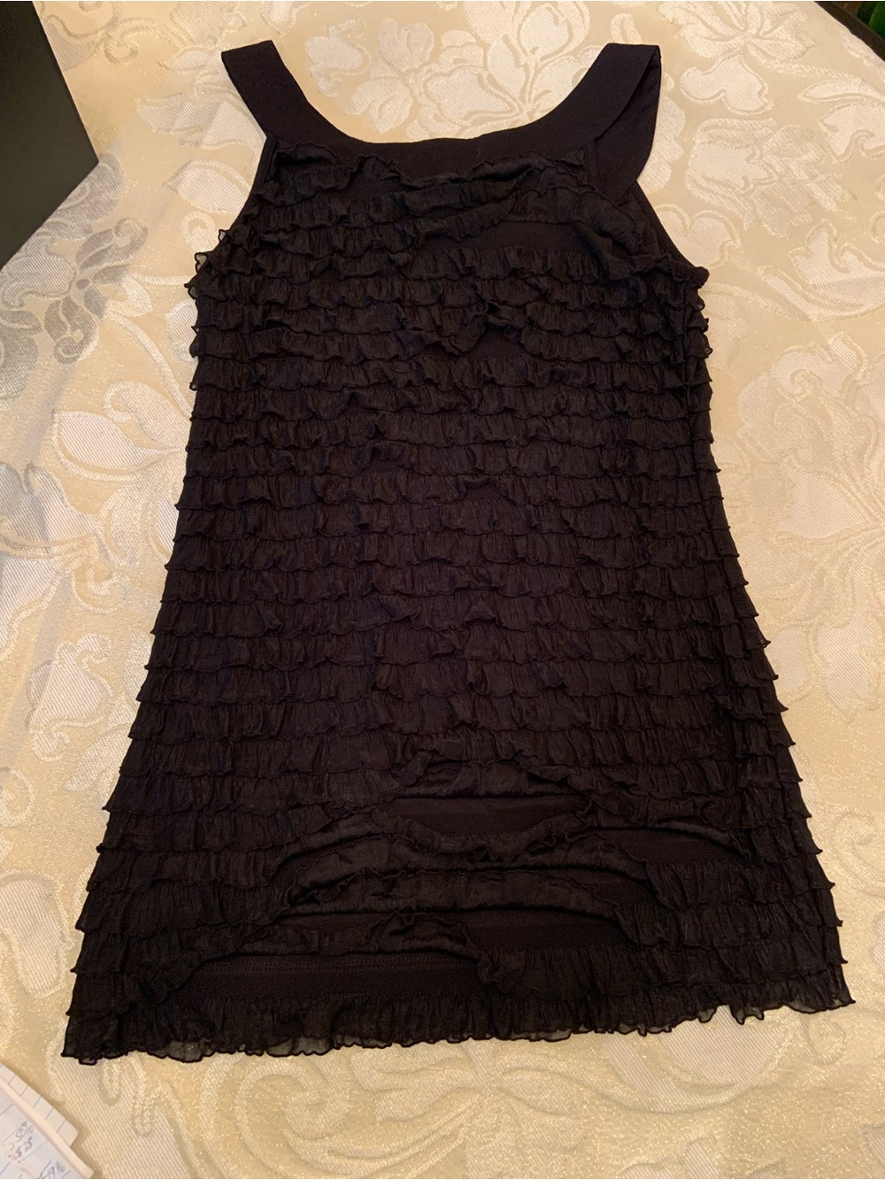 Black Ruffle Tank Dress